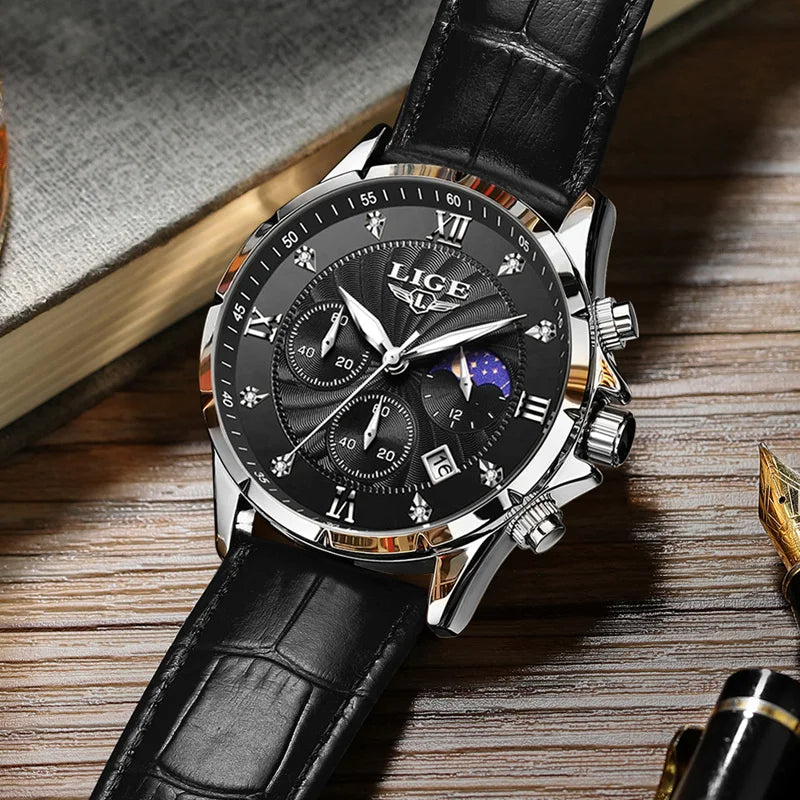 LIGE 8914/Cuero Acero inoxidable